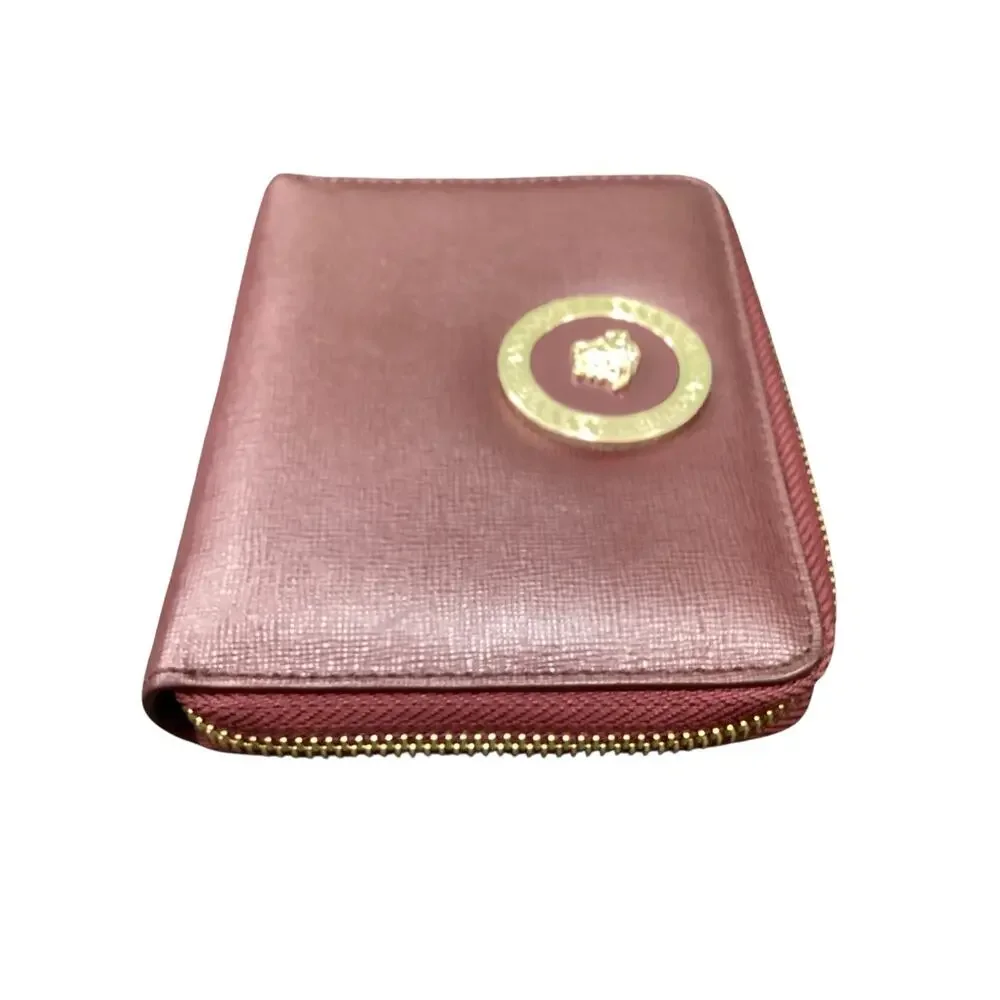 Versace Wallet Women’s 1Size Saffiano Leather Medusa Bifold Wallet Burgundy/Wine